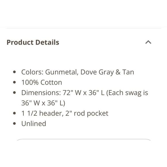 Park Designs Hartwick Swags 72”x36” Ticking Farmhouse Country Gray Tan White NEW - Picture 5 of 10